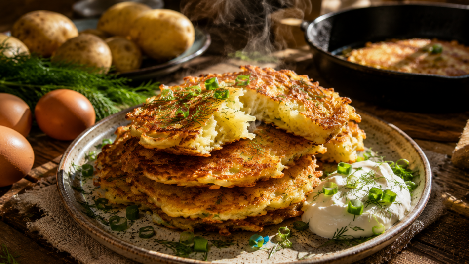 Картофельные пышки с яйцом: быстрый рецепт для сытного домашнего ужина